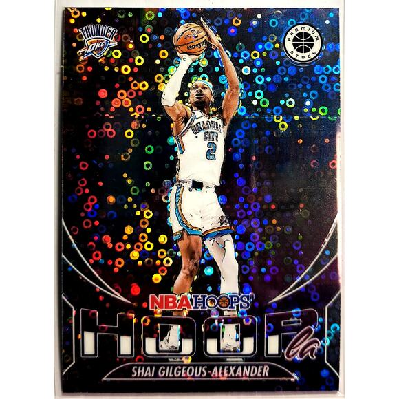 2023-24 NBA Hoops Premium Stock Hoopla #4 SHAI GILGEOUS-ALEXANDER Disco Prizm - Picture 1 of 2